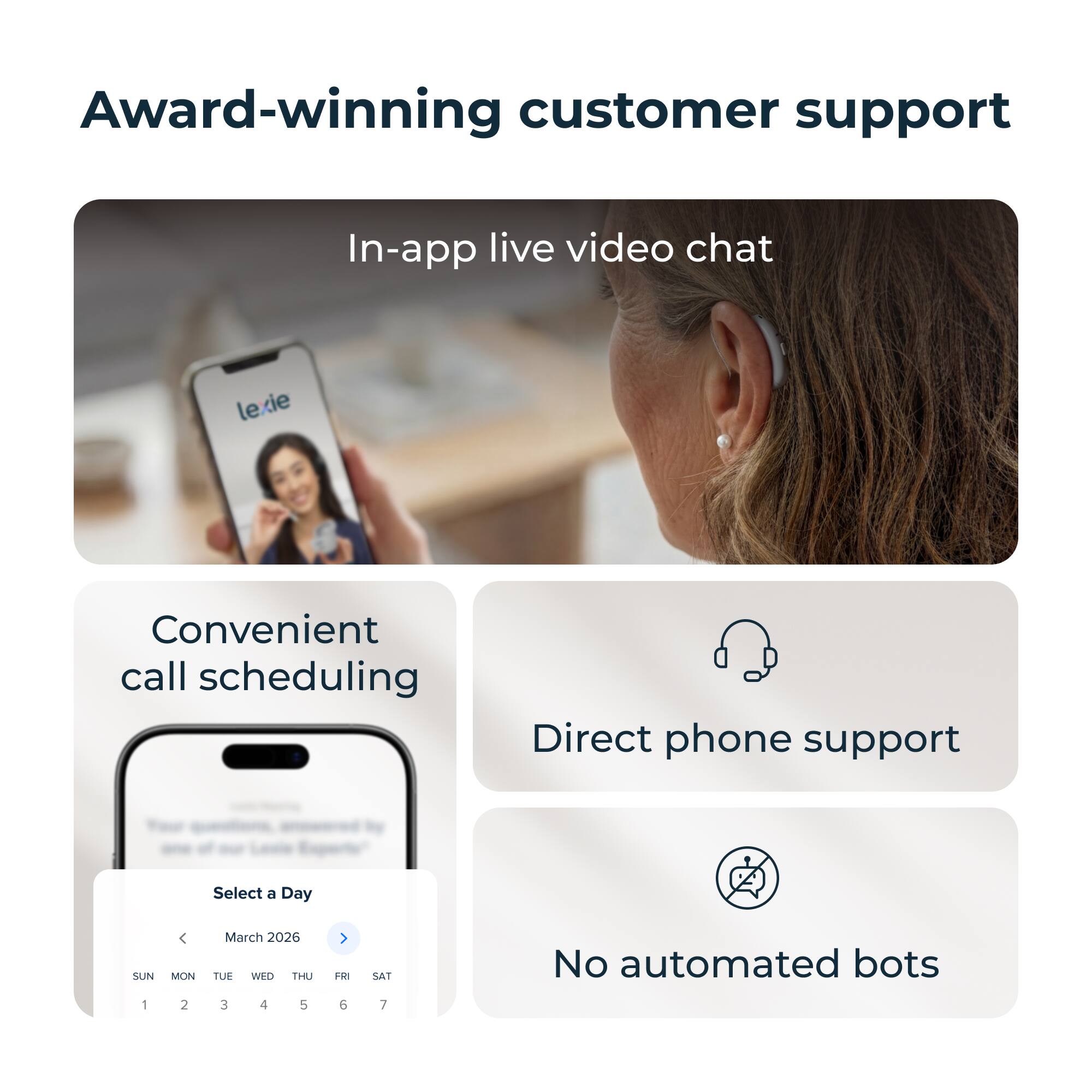 Award-winning customer support

- In-app live video chat
- Convenient call scheduling
- Direct phone support
- No automated bots

Select a Day  
March 2026  
SUN 1  MON 2  TUE 3  WED 4  THU 5  FRI 6  SAT 7
