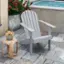 Angle. Costway - Patio Adirondack Chair with Inclined Seat High Backrest & Wide Armrests - Gray.