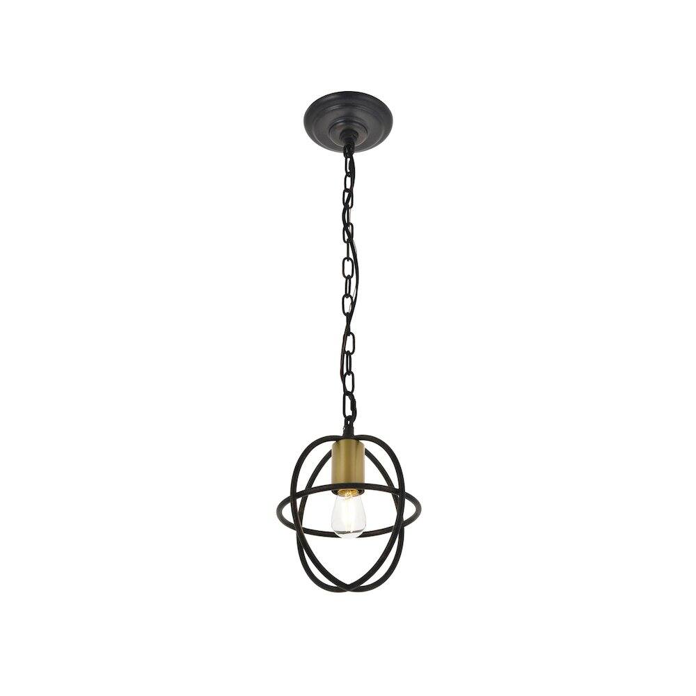 Alt View 4. Living District - Octavia 1 Light Brass And Dark Brown Pendant - Brass And Dark Brown.