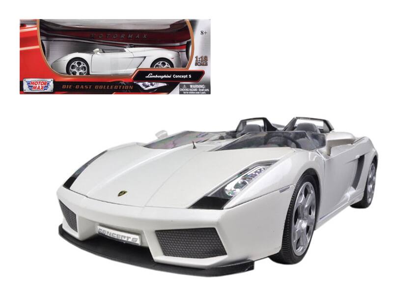 MOTORMAX  
8+  
1:18  
Lamborghini Concept S  
DIE-CAST COLLECTION  

WARNING: CHOKING HAZARD - Small parts. Not for children under 3 years.