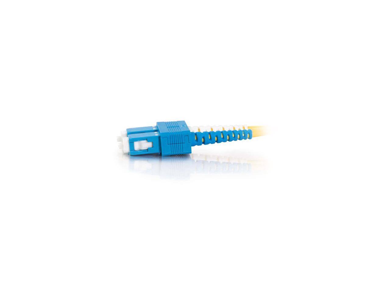 Alt View 2. Cables to Go - C2G 18575 OS2 Fiber Optic Cable - SC-SC 9/125 Duplex Single-Mode PVC Fiber Cable, Yellow (32.8 Feet, 10 Meters).