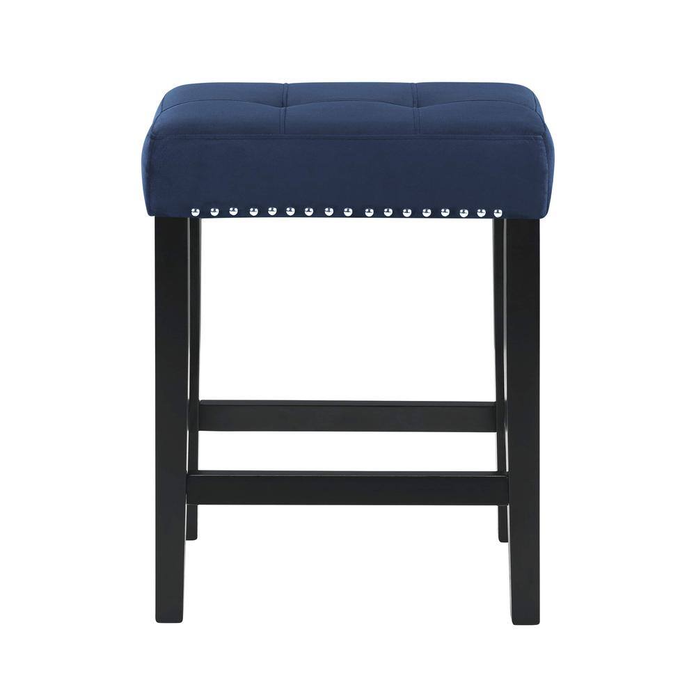 Angle. New Classic Furniture - Furniture Celeste 4-Piece Faux Marble & Wood Bar Set in Blue - Blue.