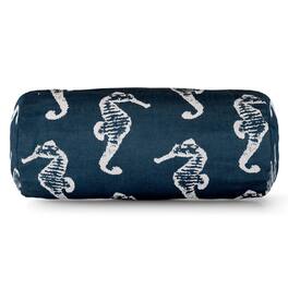 Majestic Home - Bolster Pillow Sea Horse Navy - Blue