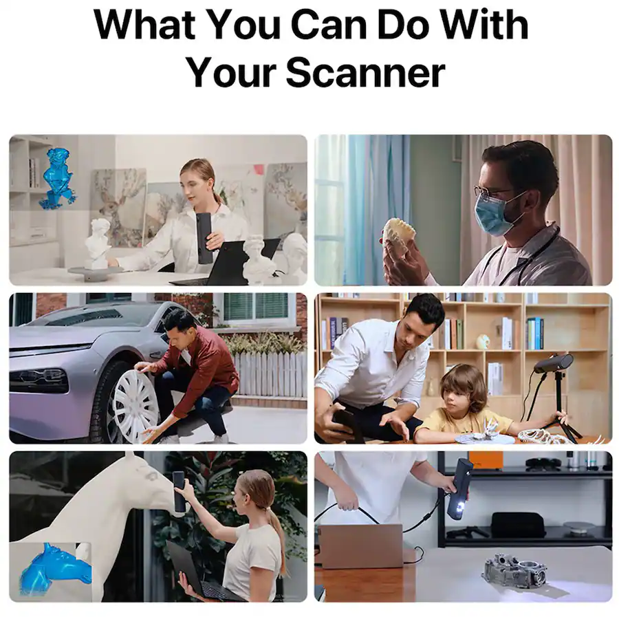 3DMakerpro Magic Swift Plus 3D Scanner, Visual Tracking, 0.1mm Accuracy ...