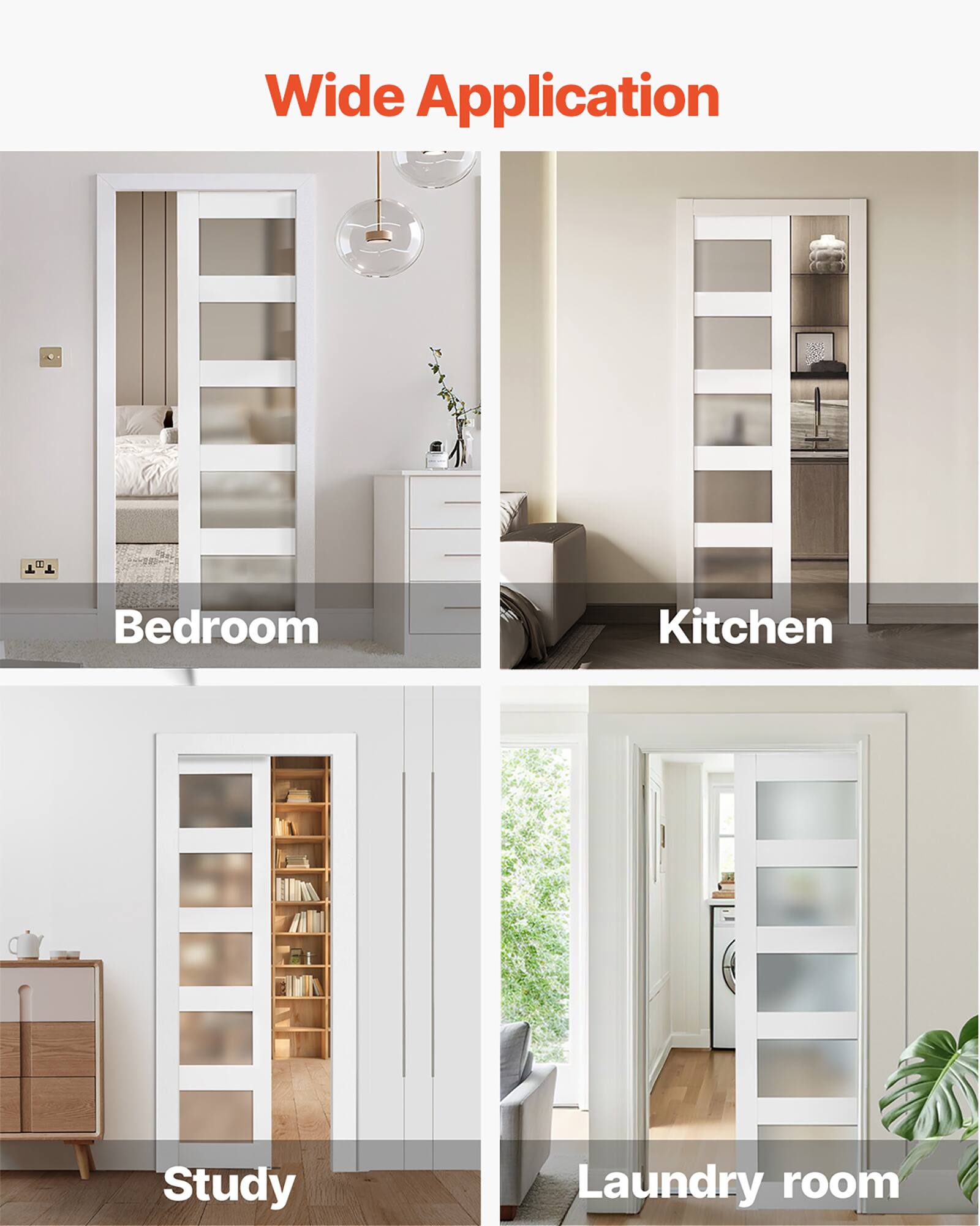 Wide Application

1. Bedroom
2. Kitchen
3. Study
4. Laundry room