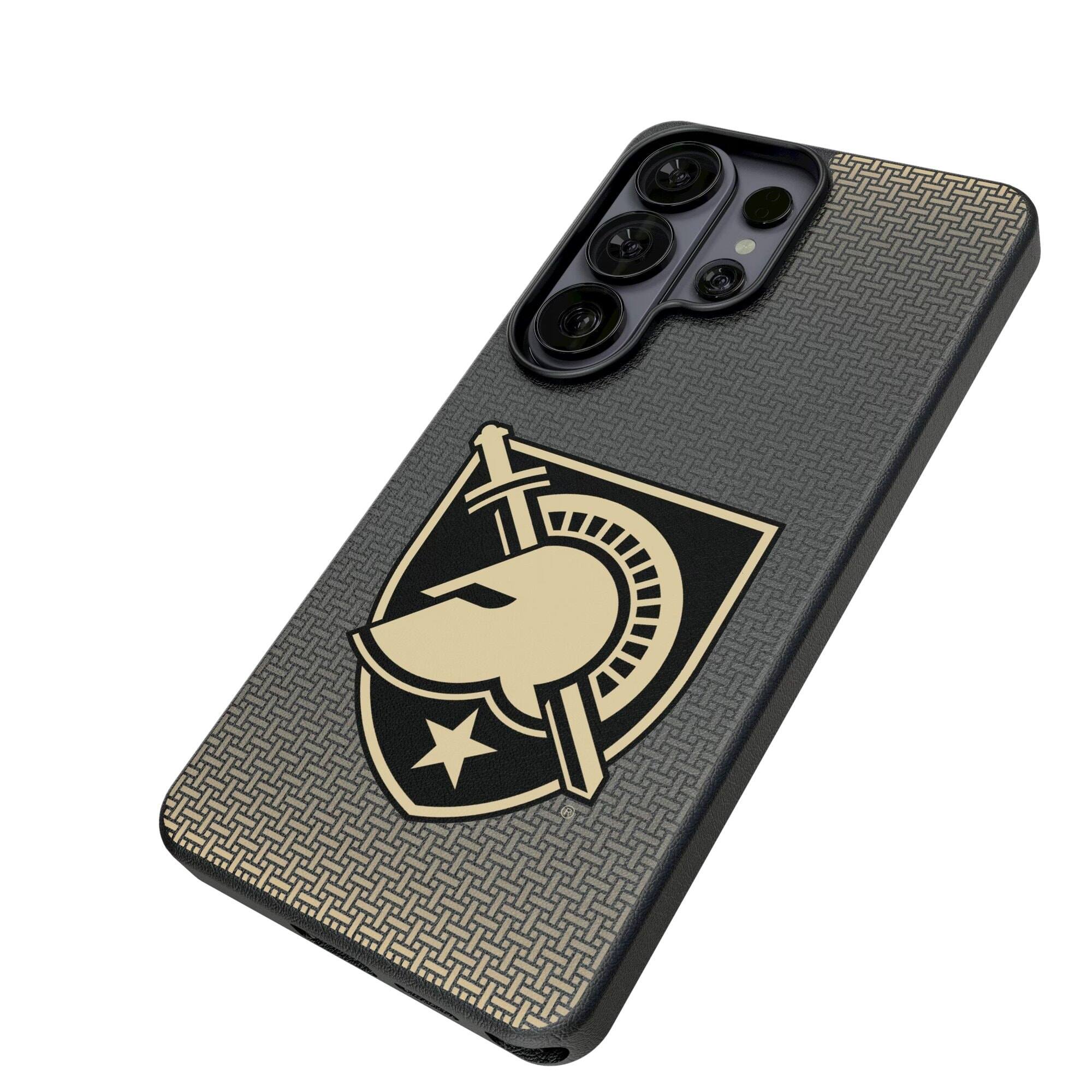 Alt View 1. Keyscaper - Army Black Knights Linen Galaxy Magnetic Bump Case - S25 Ultra - Black.
