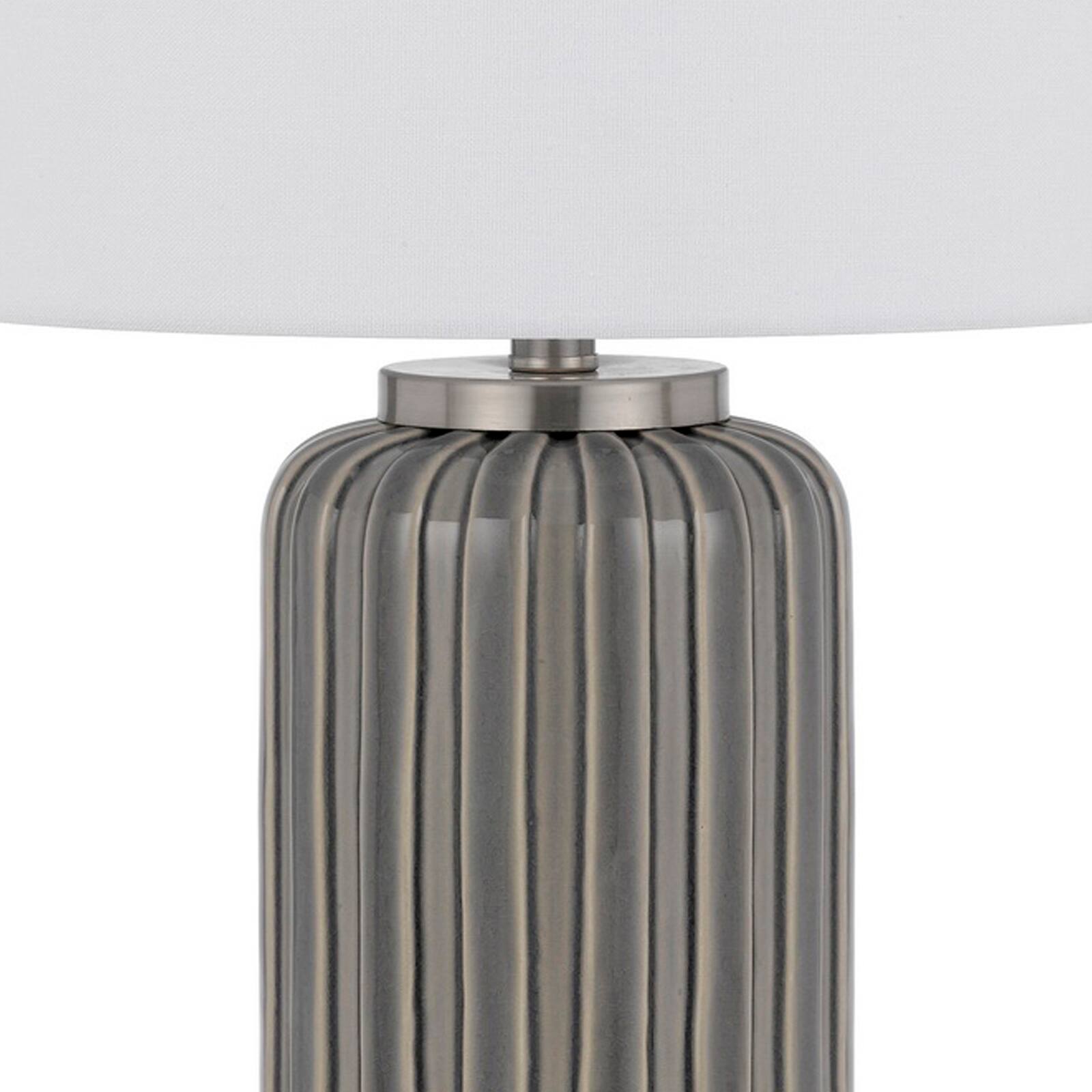 Manhattan Lane 29 Inch Ceramic Curved Table Lamp with Stripes, Dimmer ...