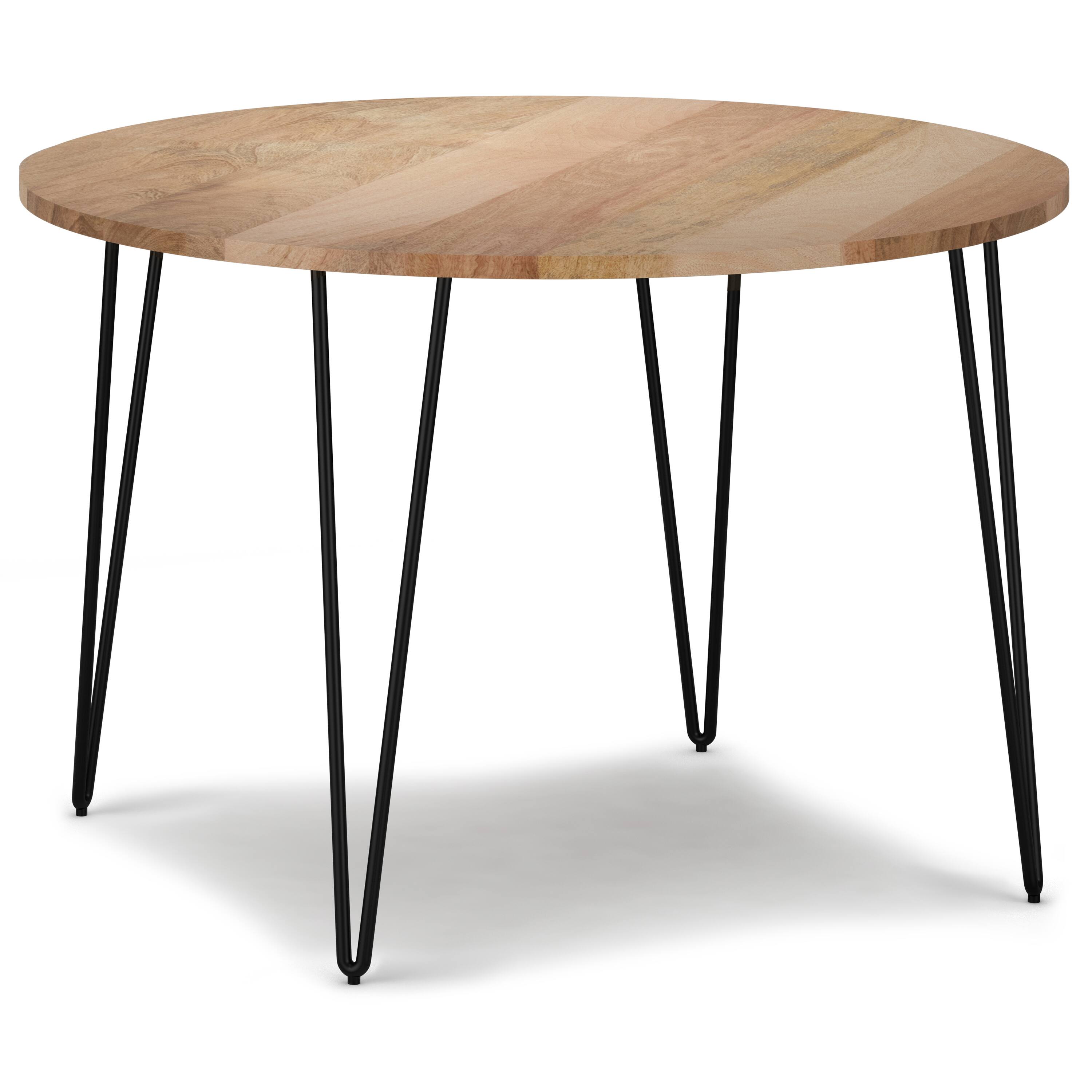 Front. Simpli Home - Hunter 45 Inch Round Dining Table - Natural.