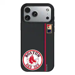Keyscaper - MLB - Boston Red Sox - 1976 Logo iPhone Magnetic Bump Case - 15 Pro Max - Black