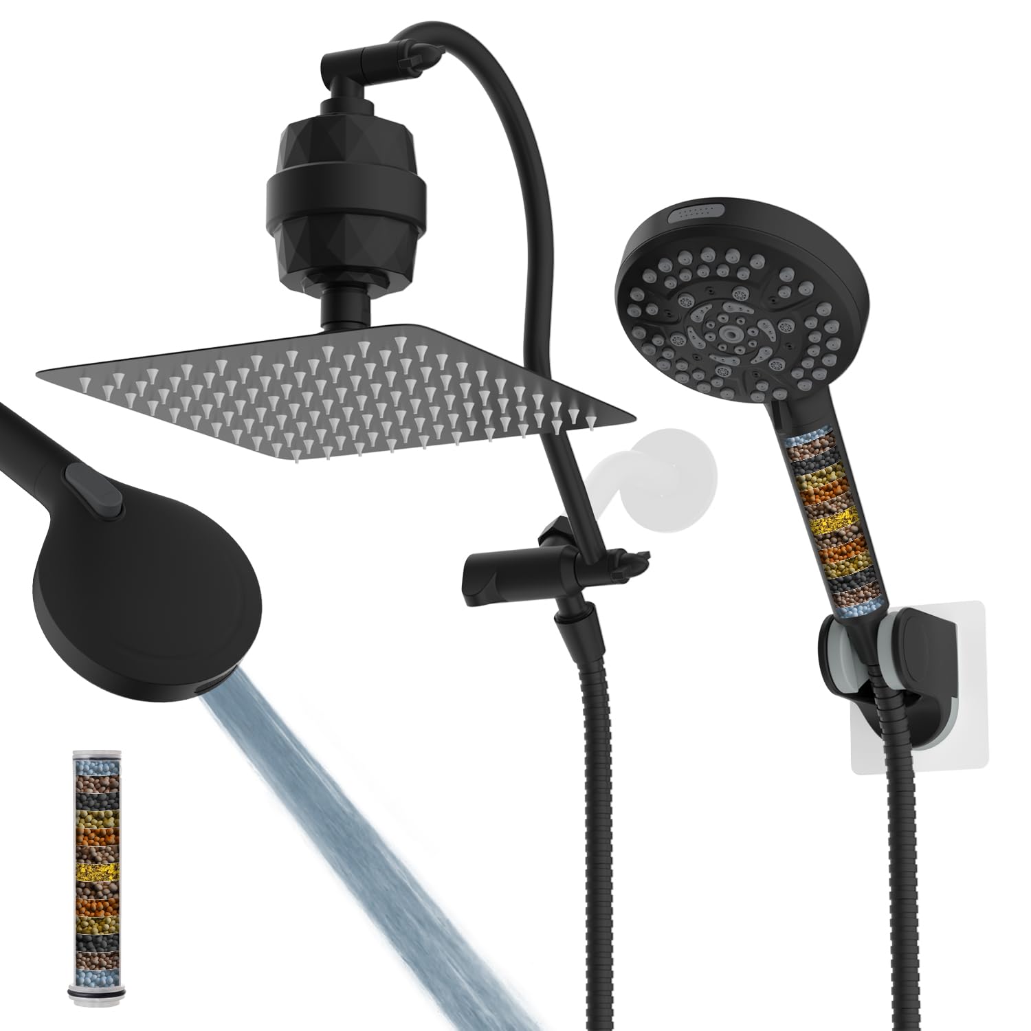 Matte Black Finished-Square 10'' with Filter