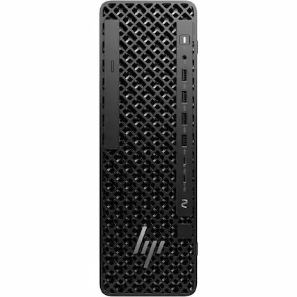 Front. HP - HP Z2 G1i Workstation - Intel Core Ultra 7 265 - 32 GB - 1 TB SSD - Small Form Factor - Black - Intel W880 Chip - Black.