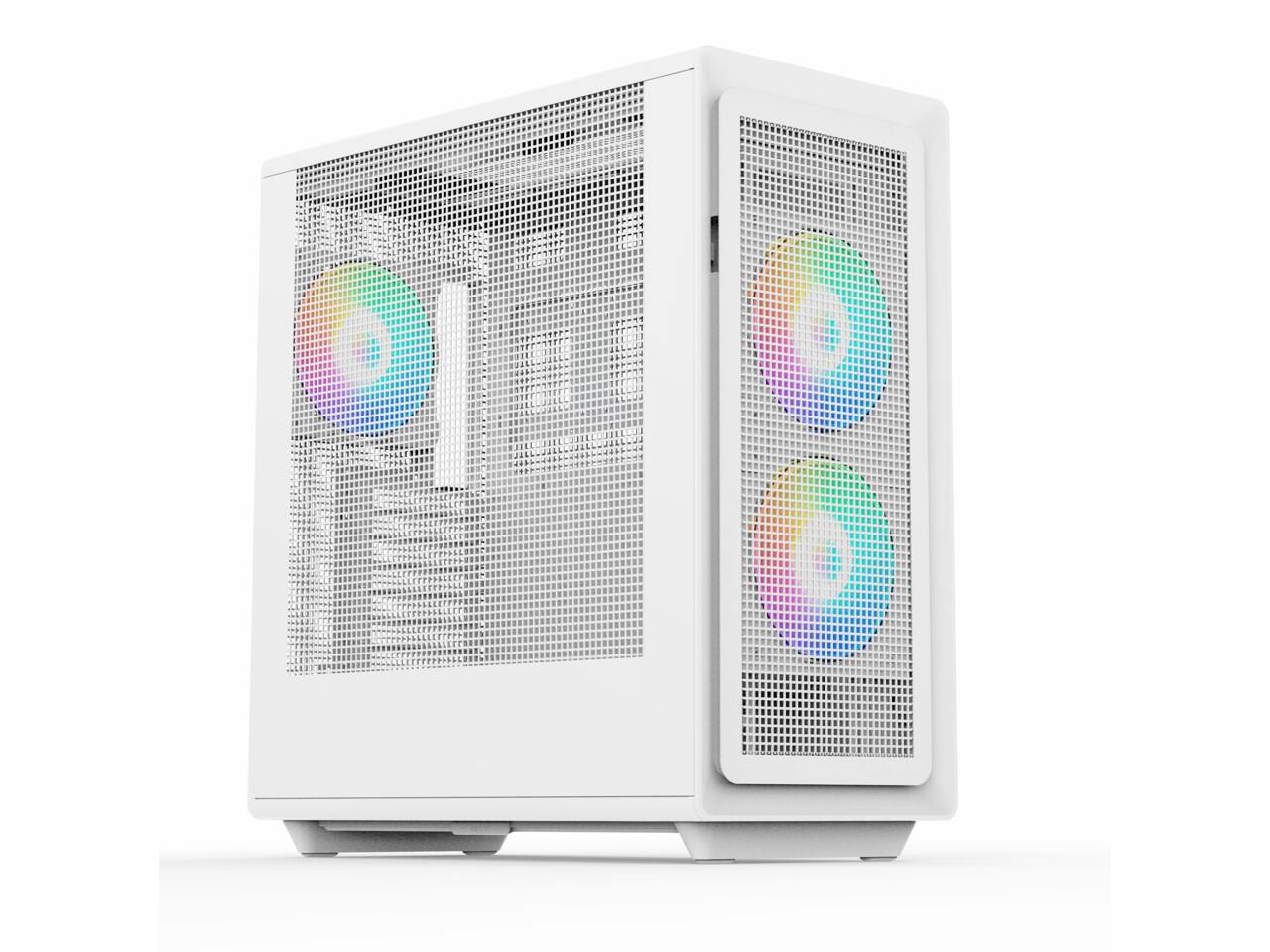 Angle. Rosewill - Rosewill Helium Air Mid Tower E-ATX Case, Mesh, Tool-less, High-Airflow, USB 3.1, 3x PWM ARGB Fans, White - White.