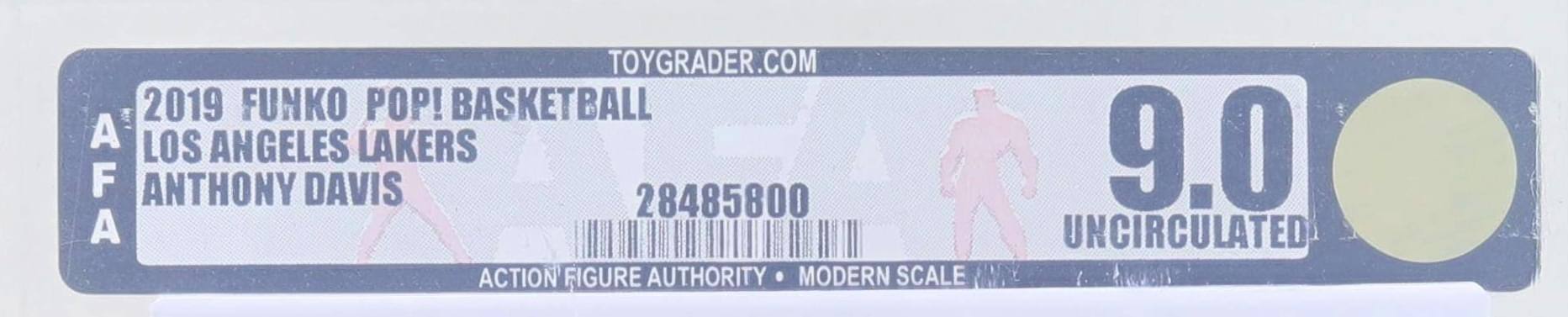 TOYGRADER.COM  
2019 FUNKO POP! BASKETBALL  
LOS ANGELES LAKERS  
ANTHONY DAVIS  
28485800  
9.0 UNCIRCULATED  
ACTION FIGURE AUTHORITY • MODERN SCALE
