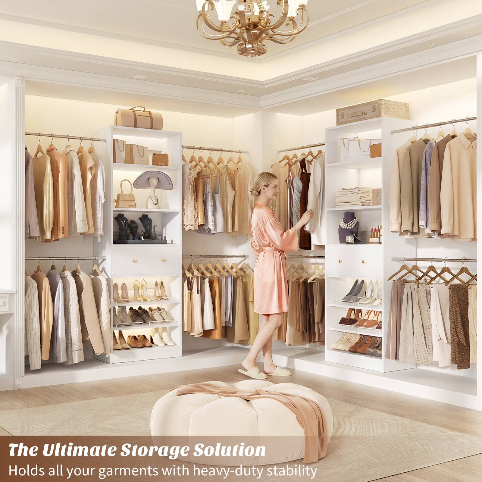 The Ultimate Storage Solution  
Holds all your garments with heavy-duty stability