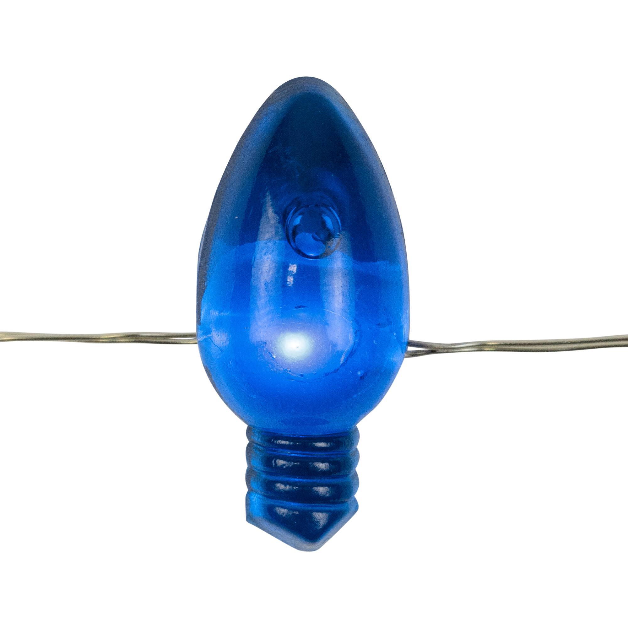 Alt View 5. Northlight - Patriotic Retro Style Bulb LED Fairy Lights - 6.25ft - Copper Wire - 20ct - Red.