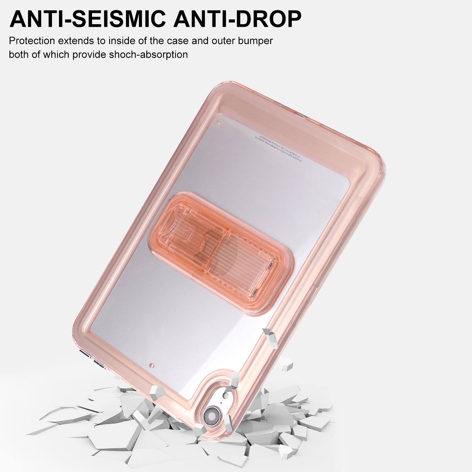 ANTI-SEISMIC ANTI-DROP  
Protection extends to inside of the case and outer bumper both of which provide shock-absorption