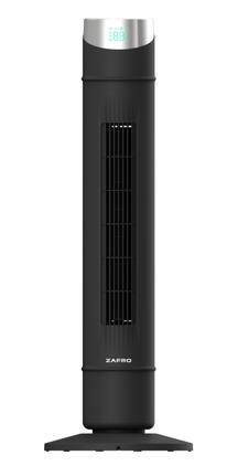Electactic - 36 Inch Tower Fan with App & Remote Control, 12 Speeds, Temperature Display, Bladeless - Black