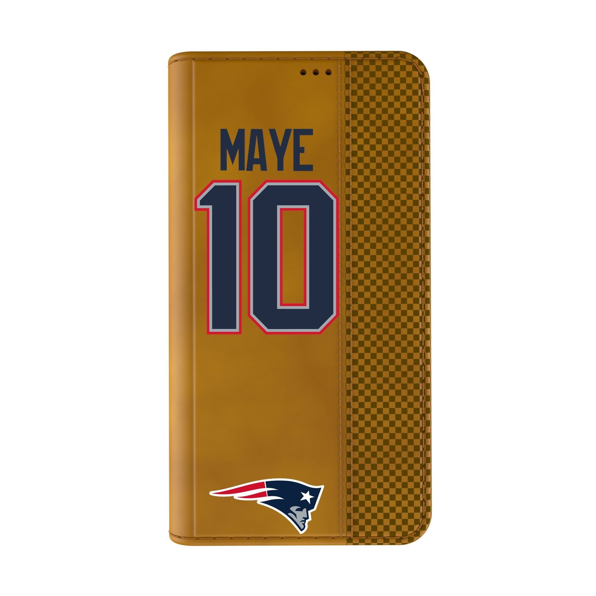 Alt View 1. Keyscaper - Drake Maye Brown Folio iPhone Case - 15 Pro Max - Brown.