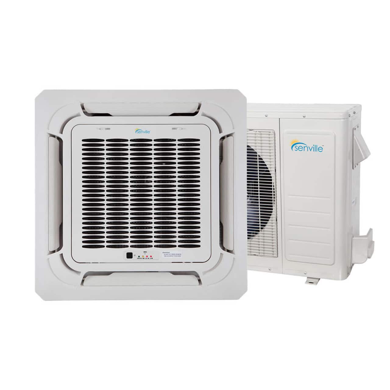 Photos - Air Conditioner AiR Senville - 12000 BTU Ceiling Cassette  Conditioner - Heat Pump - SENA/12HF/IC - White 
