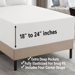 Sweet Home Collection - 18"-24" Extra Deep Pocket, 4-Piece Bed Sheets Set, Queen - Ivory