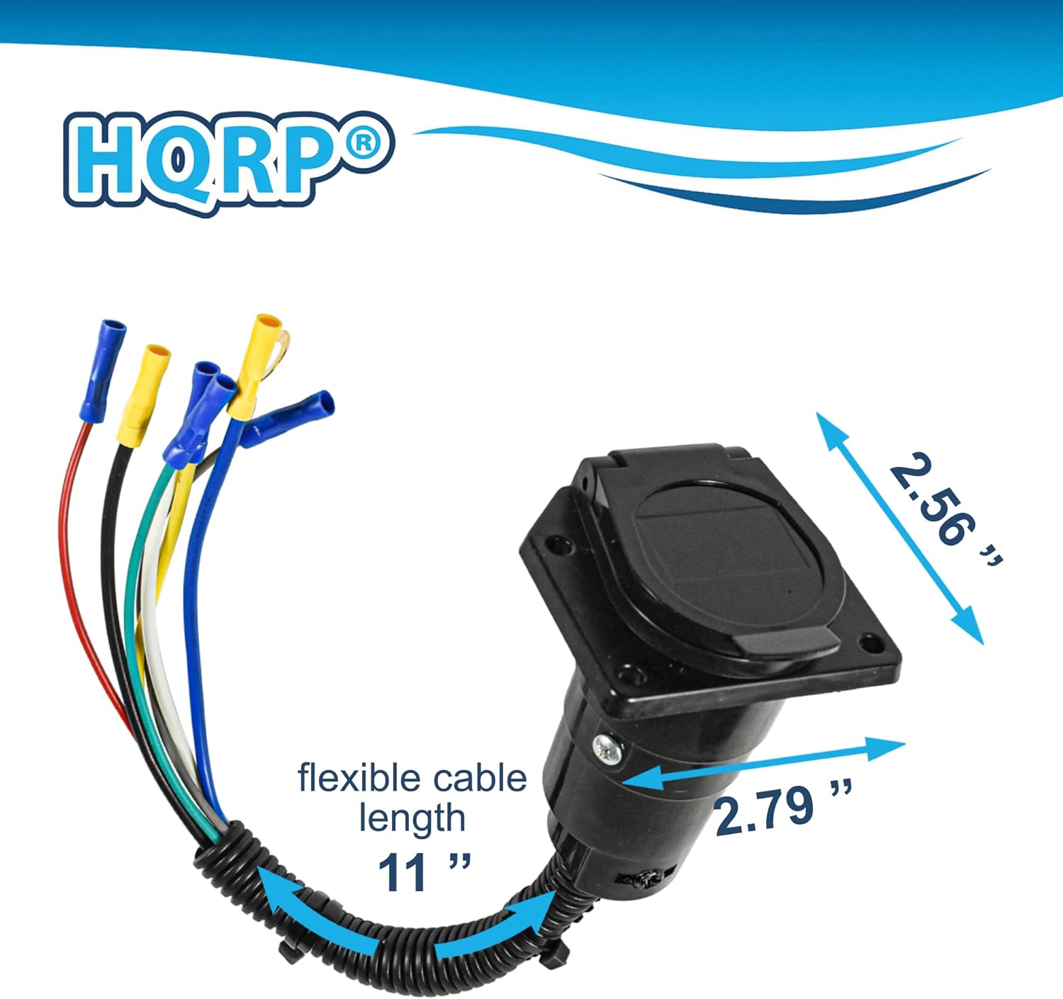 HQRP 2.56" flexible cable length 11" 2.79"