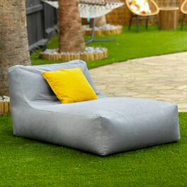 Jaxx - Coza Outdoor Sun Lounger - Luxurious Giant Outdoor Chaise - Sunbrella - Granite