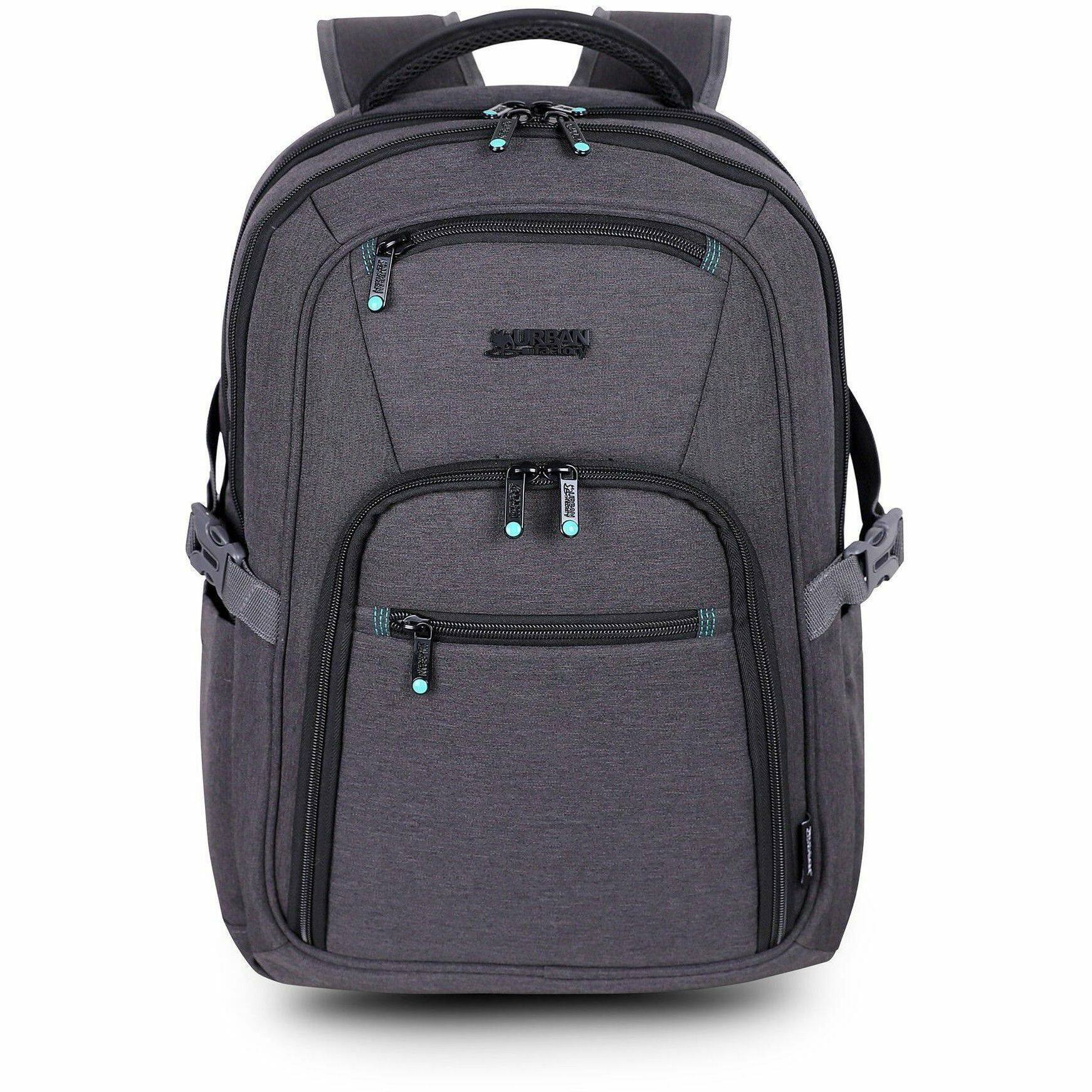 Alt View 3. Urban Factory - Urban Factory HEAVEE GREEN Carrying Case (Backpack) for 10.5" to 14.1" Notebook - Dark Gray - Water Resistant, Shock - Dark Gray.