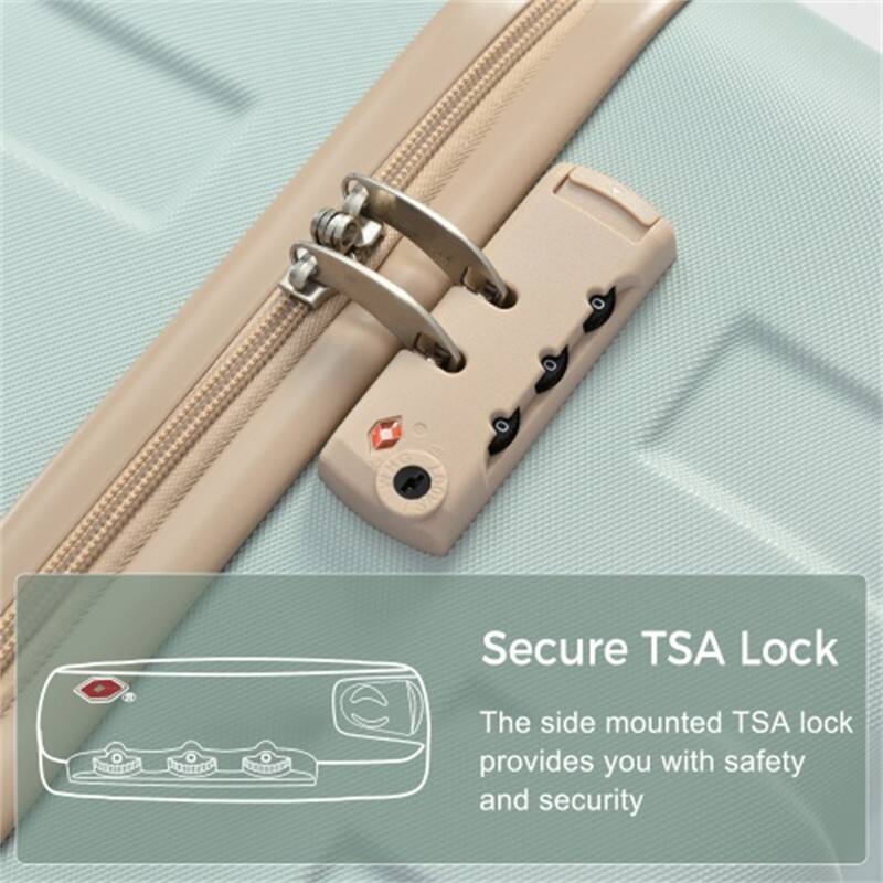 Secure TSA Lock  
The side mounted TSA lock provides you with safety and security