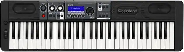 Front. Casio - CT-S500 Portable Keyboard with 61 Keys - Black.