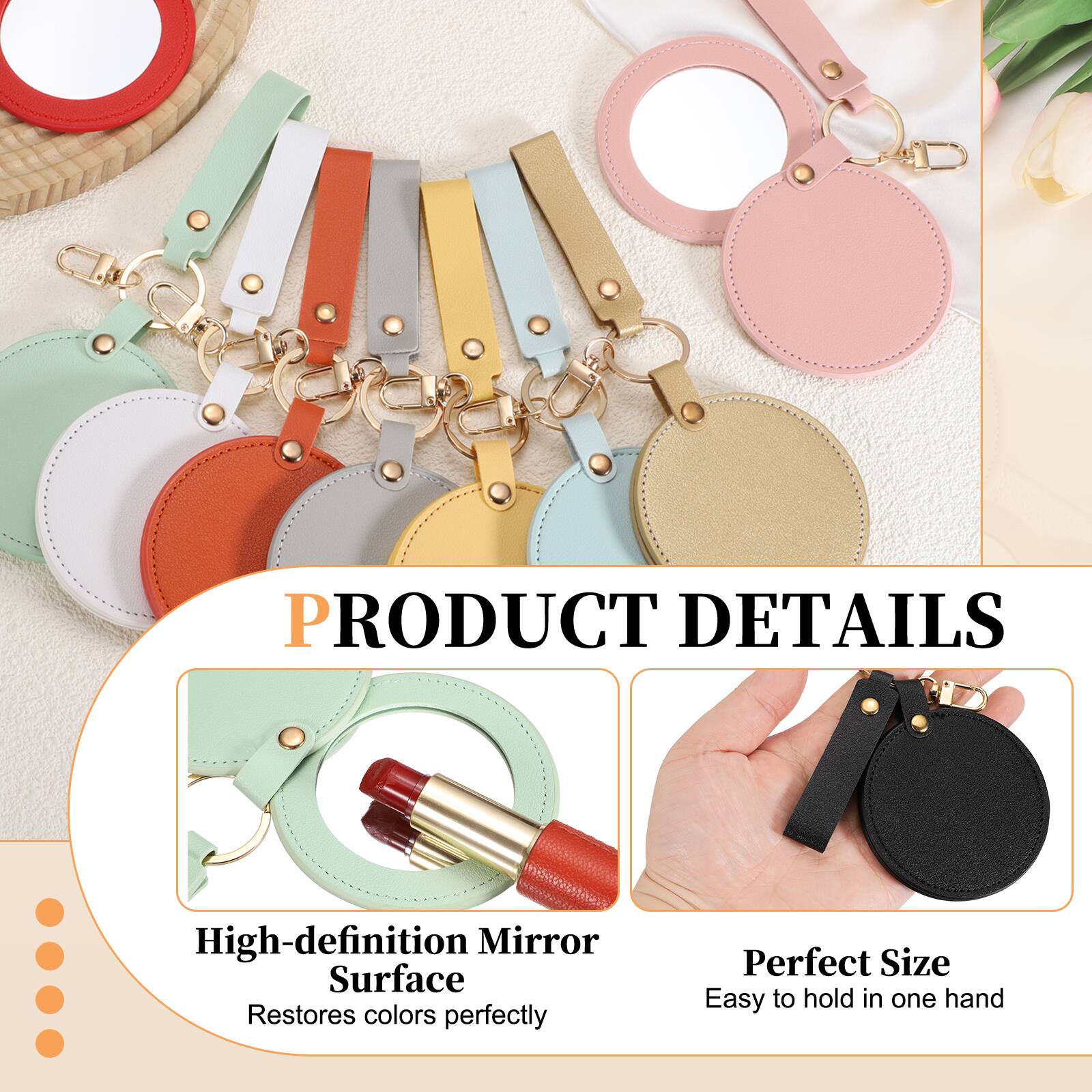PRODUCT DETAILS

- High-definition Mirror Surface
  - Restores colors perfectly

- Perfect Size
  - Easy to hold in one hand