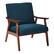 Angle. OSP Home Furnishings - Davis Mid-Century Fabric Armchair - Klein Azure.