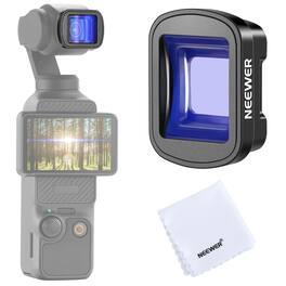 Neewer - 1.2X Blue Anamorphic Lens for DJI Pocket 3, Magnetic, Cinematic Streak, LS-44 Pro