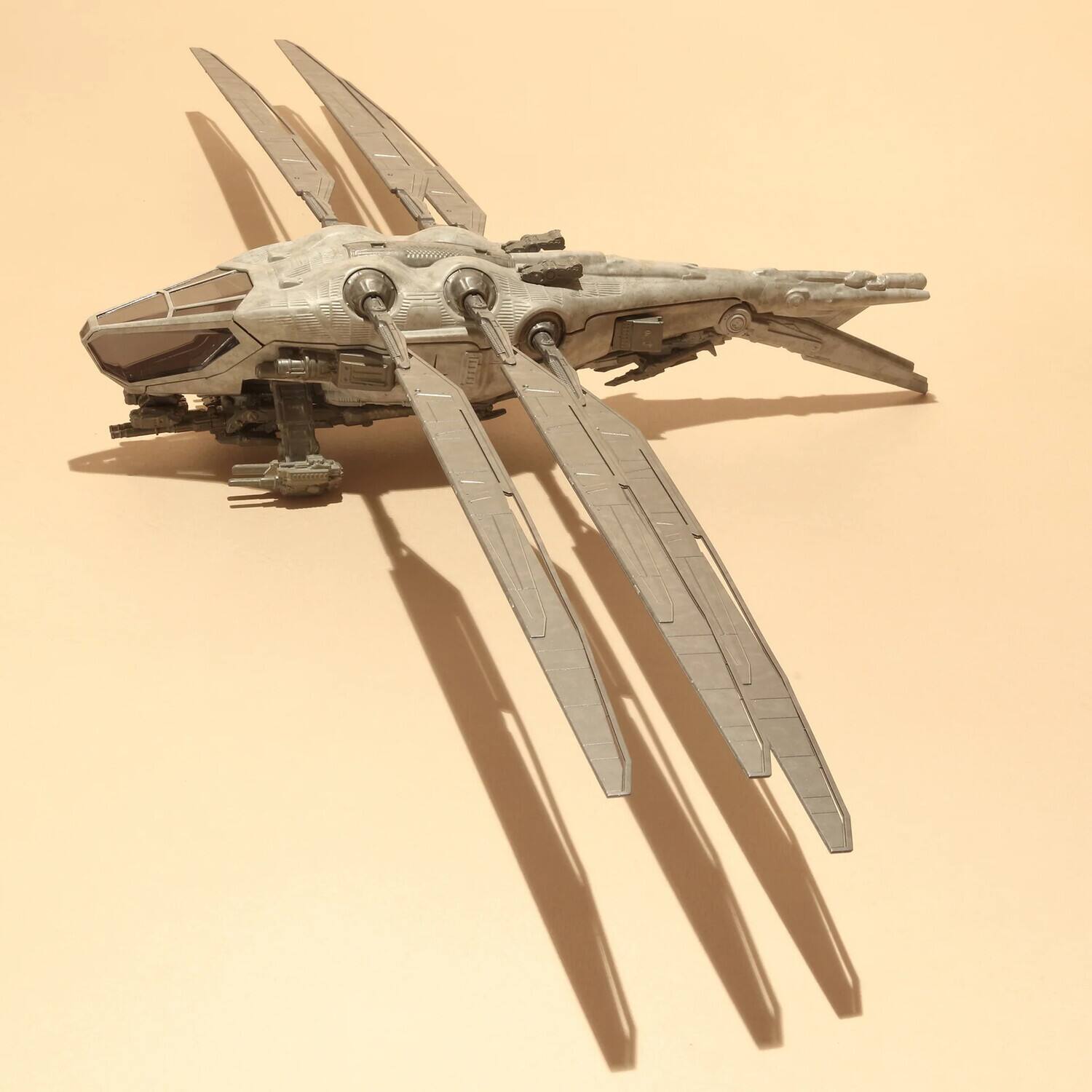 Alt View 4. PopMarket - Dune - Harkonnen Ornithopter Die-Cast 10.5" Flying Machine Ship   - COLLECTIBLES - Multicolor.