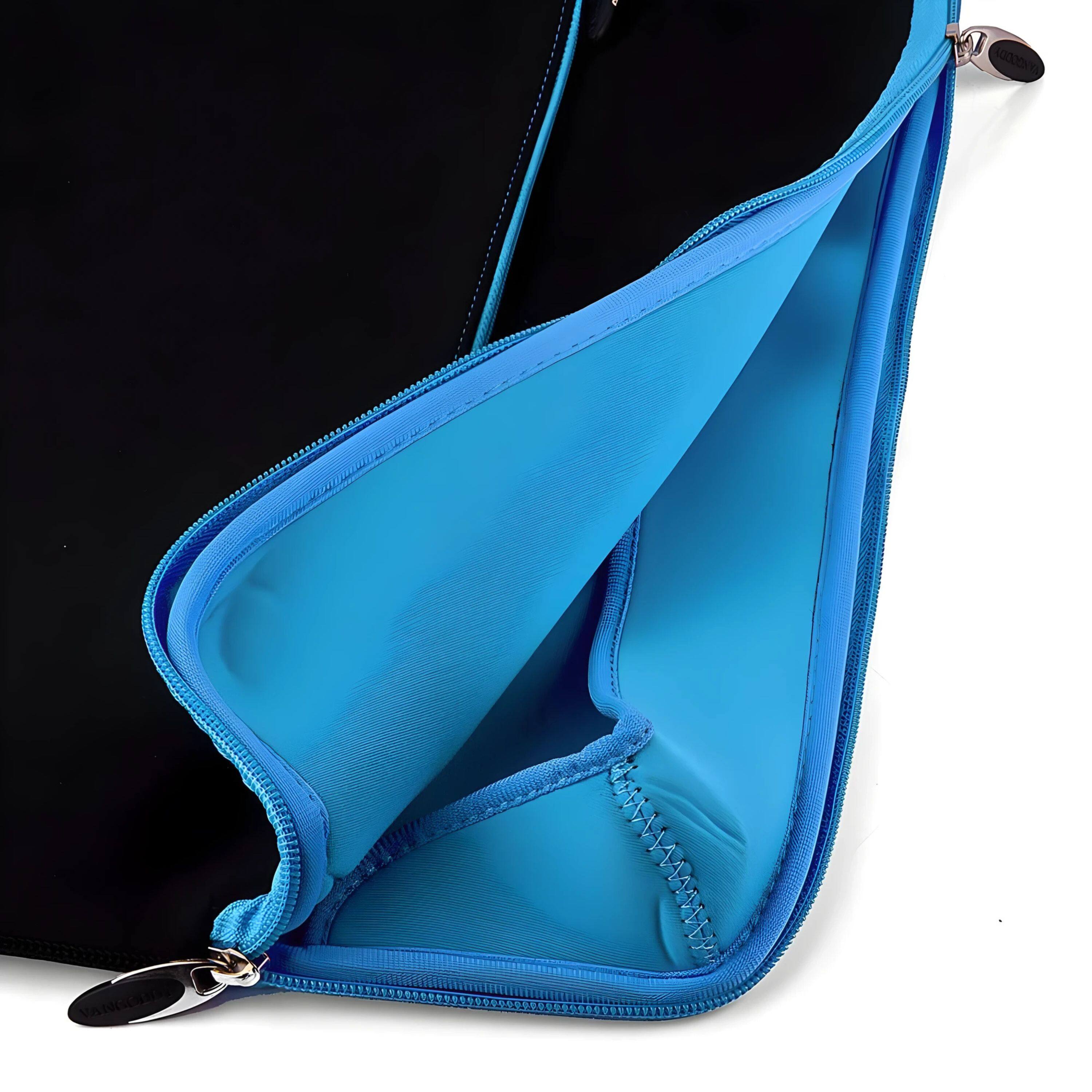 Left. Kitcheniva - Laptop Neoprene Sleeve Case Carry Bag For 15" Laptop Black/Blue - Black/Blue.