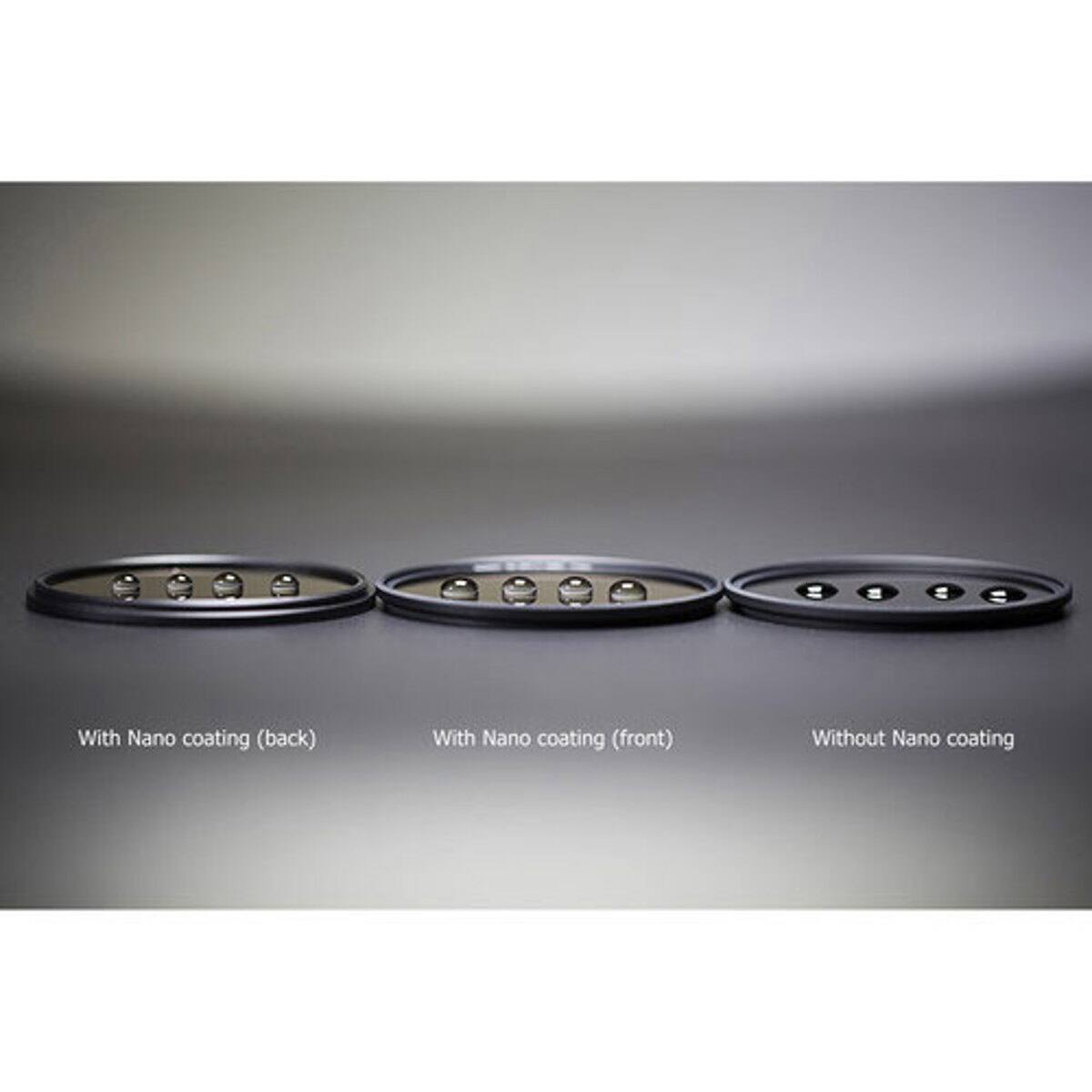 With Nano coating (back)  
With Nano coating (front)  
Without Nano coating