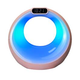 PRIMEPLUS - Night Lights with Color Changing, 3-in-1 Alarm Clock and Bluetooth Speaker - Pink