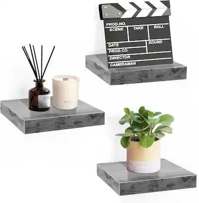 Sorbus 3-Pack Square Floating Shelves