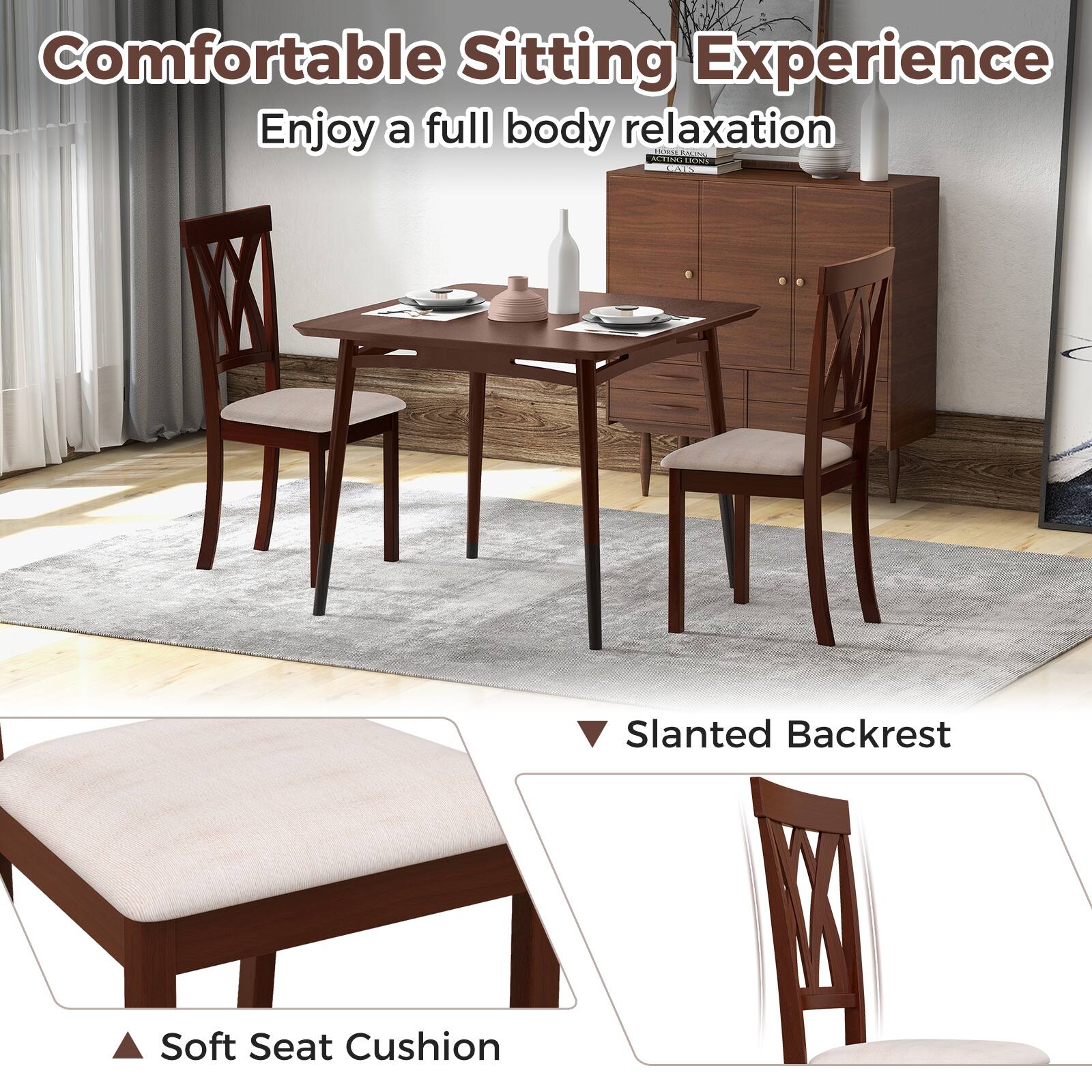 Comfortable Sitting Experience: Enjoy a full body relaxation with our RH  ASTINTEAN ACTIS. This set includes a slanted backrest and a soft seat cushion.