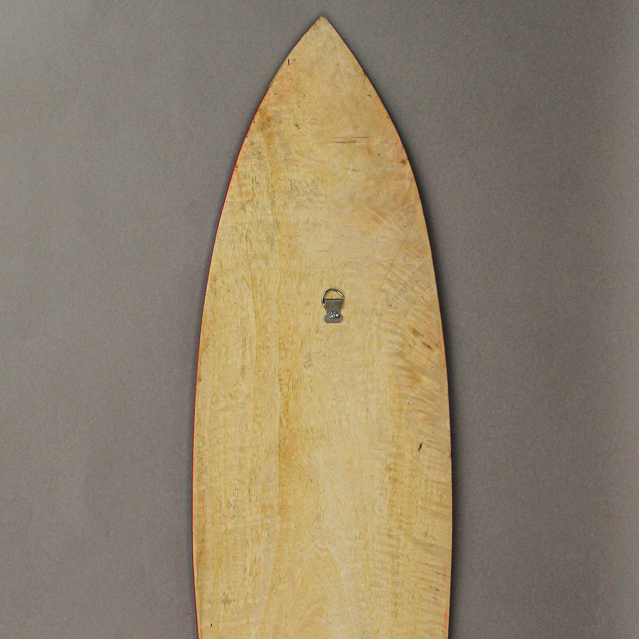 Alt View 2. Zeckos - 32 Inch Wooden Surfboard Decorative Wall Hanging Beach Decor - Red - Red.