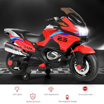 Costway 12V Kids Ride On Motorcycle Electric Motor Bike w