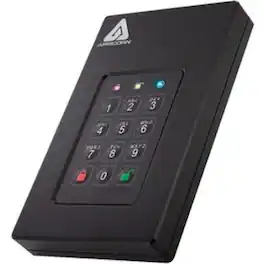 Apricorn - Aegis Fortress 1 TB Hard Drive - External - USB 3.0 - Black