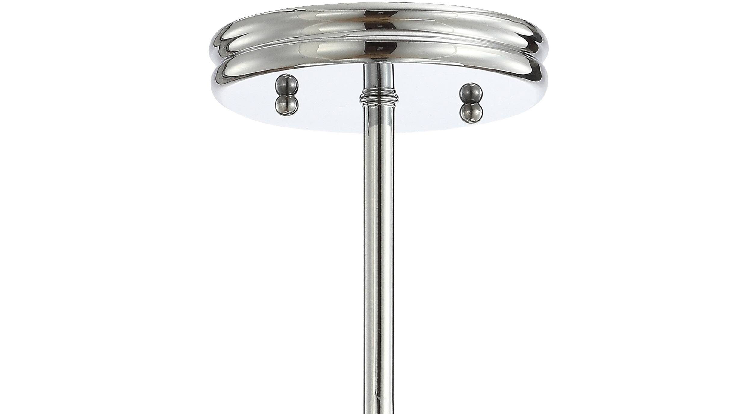 Alt View 5. Jonathan Y - Cisco 11.75" Iron Modern Farmhouse LED Semi Flush Mount, Chrome - Chrome.