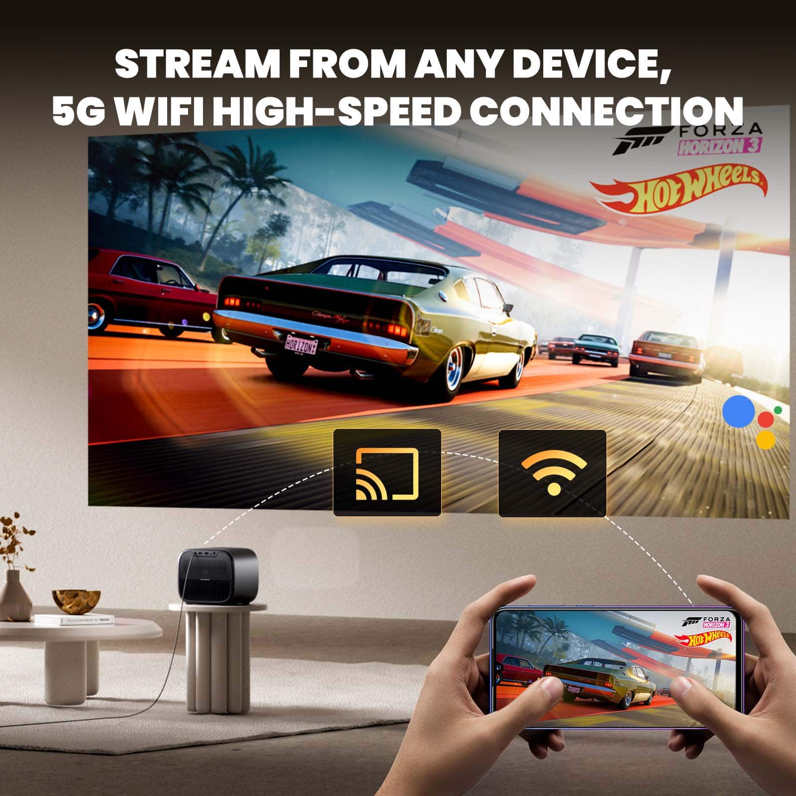 STREAM FROM ANY DEVICE,
5G WIFI HIGH-SPEED CONNECTION
FORZA HORIZON 3
HOT WHEELS