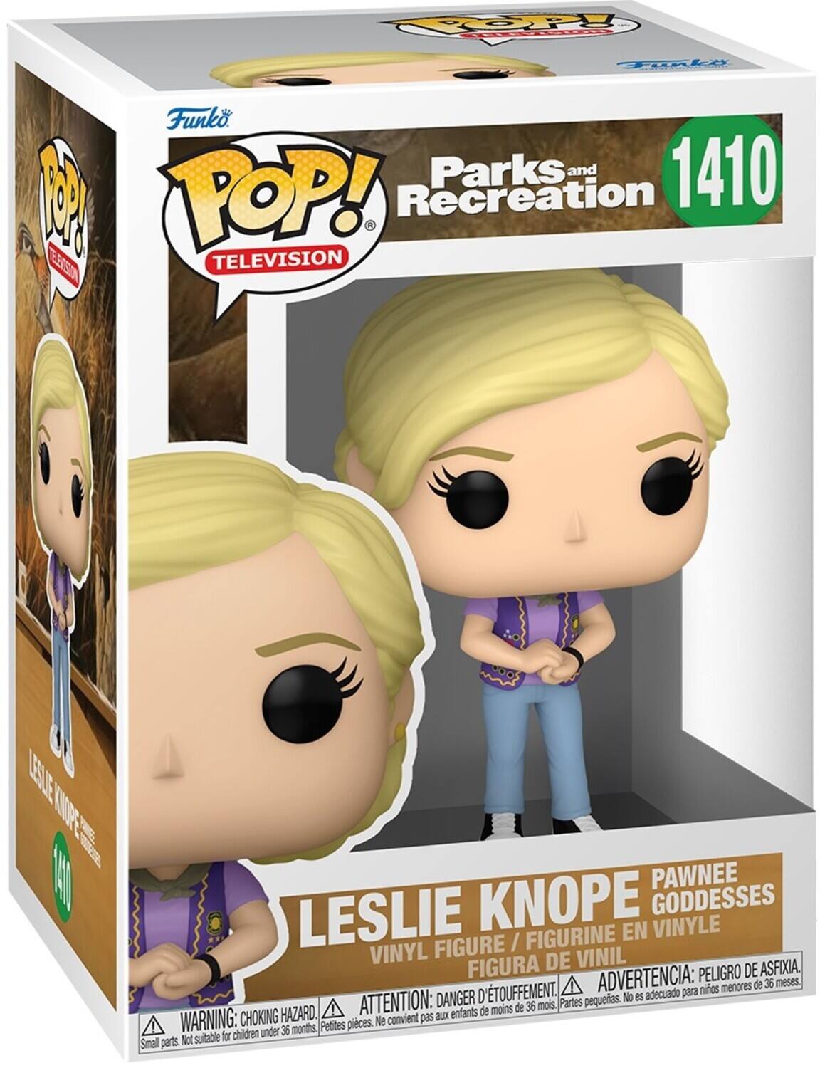 COPP Tuake 2 Funko Parks and Recreation 1410 A POP! Television LESLIE KNOPE GODDESSES LESLIE FIGURE / FIGURINE EN VINYLE VINYL DE VINIL FIGURA ADVERTENCIA: PELIGRO DE ASFIXIA. menores de 36 meses. D'TOUFFEMENT. adecuado para nios DANGER pequerias. No es HAZARD. ATTENTION: aux enfants de moins de 36 mois. Partes WARNING: CHOKING Petites pieces. Ne convient pas for children under 36 months Small parts. Not suitable