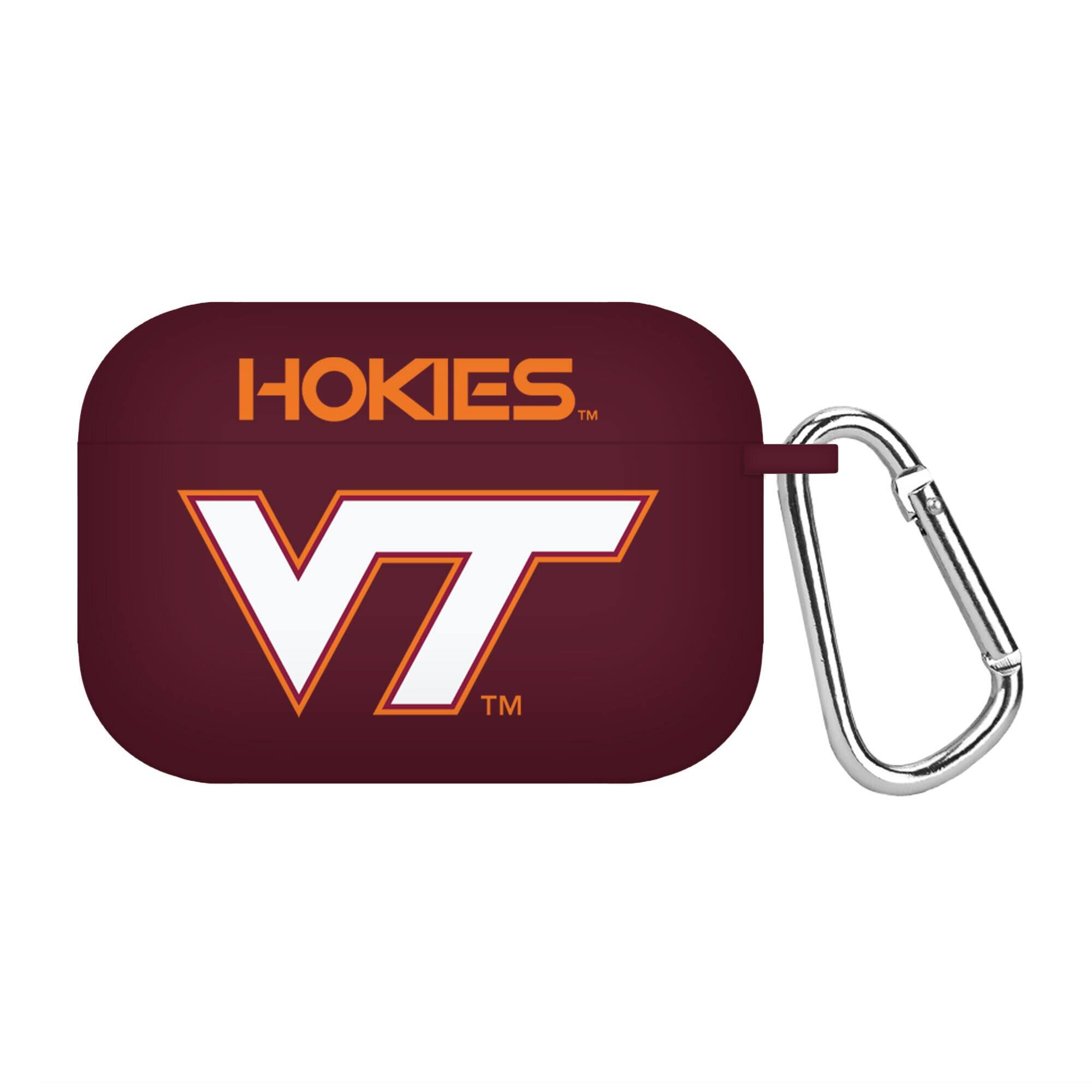 Front. Affinity Bands - Virginia Tech Hokies AirPods Pro Silicone Case Cover - Maroon.