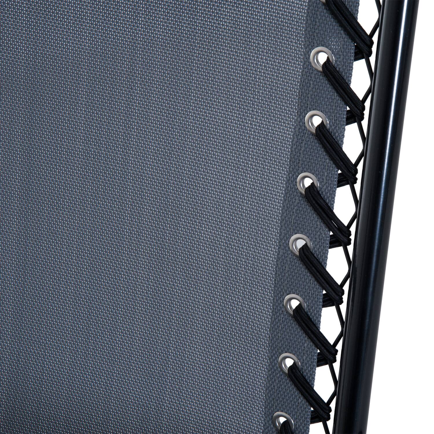 Alt View 8. Outsunny - 3 Piece Outdoor Rocking Bistro Set, Patio Folding Chair Table Set with Glass Coffee Table for Yard, Patio - Grey.