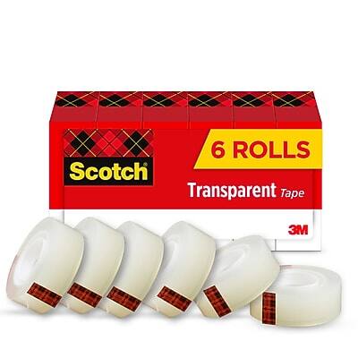 Scotch - Tape Refill, 0.75" x 36 yds., 1" Core, 6 Rolls/Pack - Transparent Clear