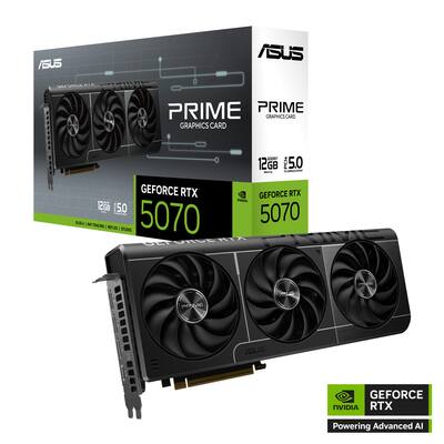 ASUS PRIME NVIDIA GeForce RTX 5070 12GB GDDR7 PCI Express 5.0 ASUS PRIME NVIDIA GeForce RTX 5070 12GB GDDR7 PCI Express 5.0