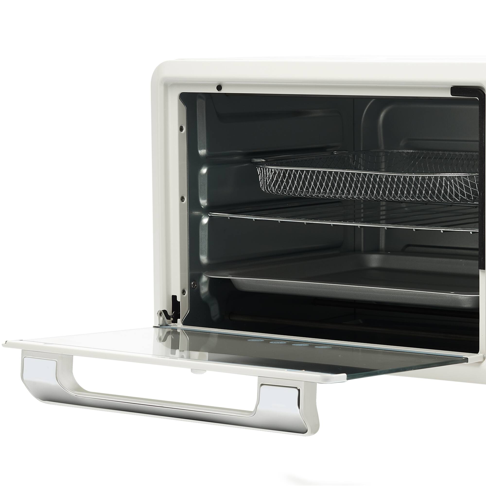 Alt View 5. Haden - Haden Countertop 6 Slice Toaster Oven Air Fryer Combo for Kitchen, Ivory/Chrome - Ivory, Copper.
