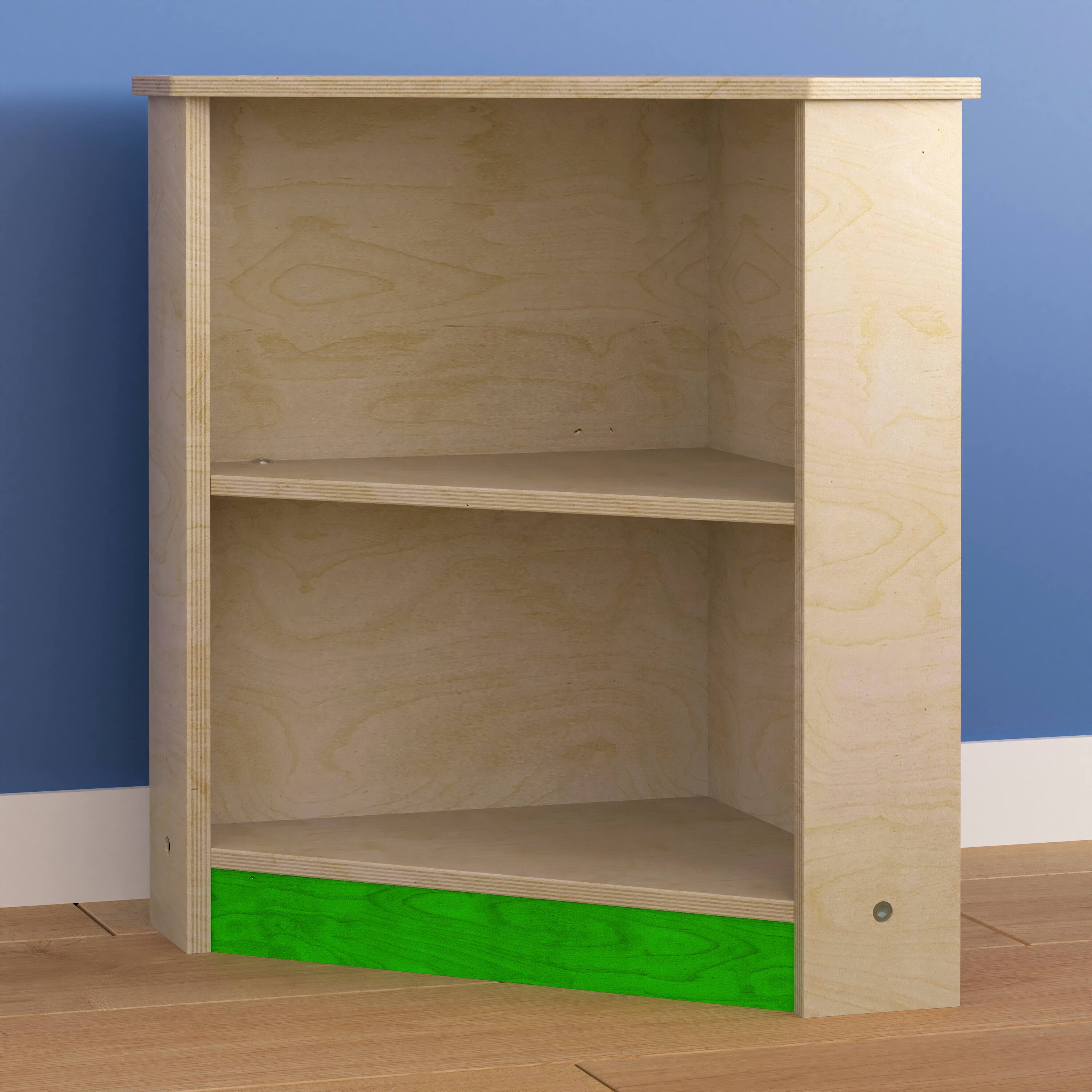 Alt View 1. Flash Furniture - Bright Beginnings Commercial Grade Wooden Kid's Two Tier Corner Kitchen Cabinet - Natural.